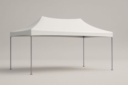Tenda da Esterno Struttura in Acciaio Tessuto Poliestere Bianco Impermeabile