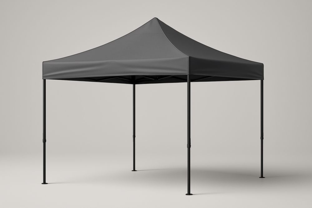 Tenda pieghevole alluminio poliestere grigio