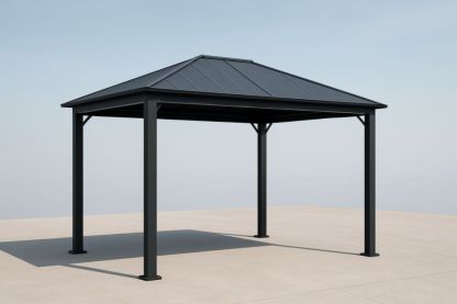 Gazebo per Esterno in Acciaio Antracite