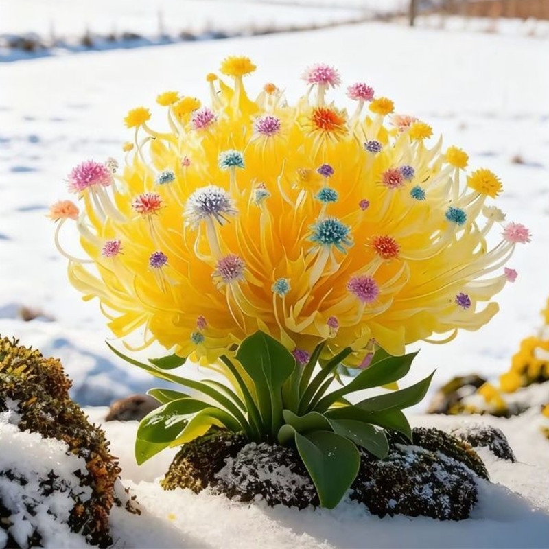 ❄️ Winter Secret Flower Cluster — Where Magic Blooms in the Cold