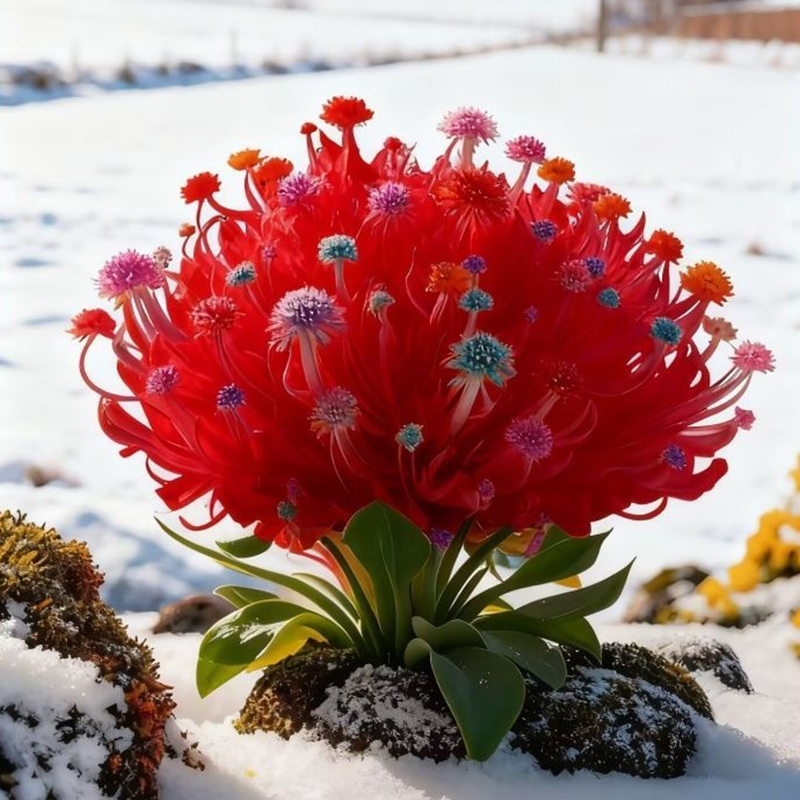 ❄️ Winter Secret Flower Cluster — Where Magic Blooms in the Cold