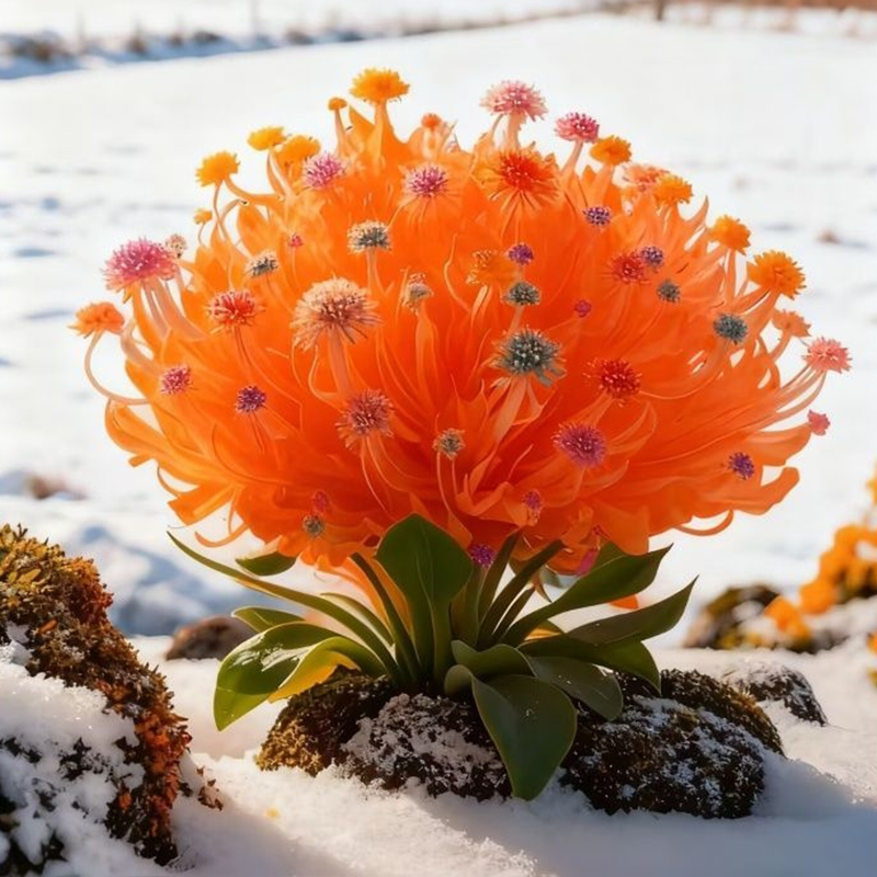 ❄️ Winter Secret Flower Cluster — Where Magic Blooms in the Cold
