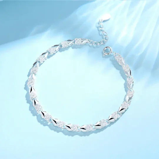 🍀925-ös sterling ezüst női karkötő💖