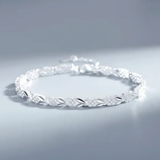 🍀925-ös sterling ezüst női karkötő💖