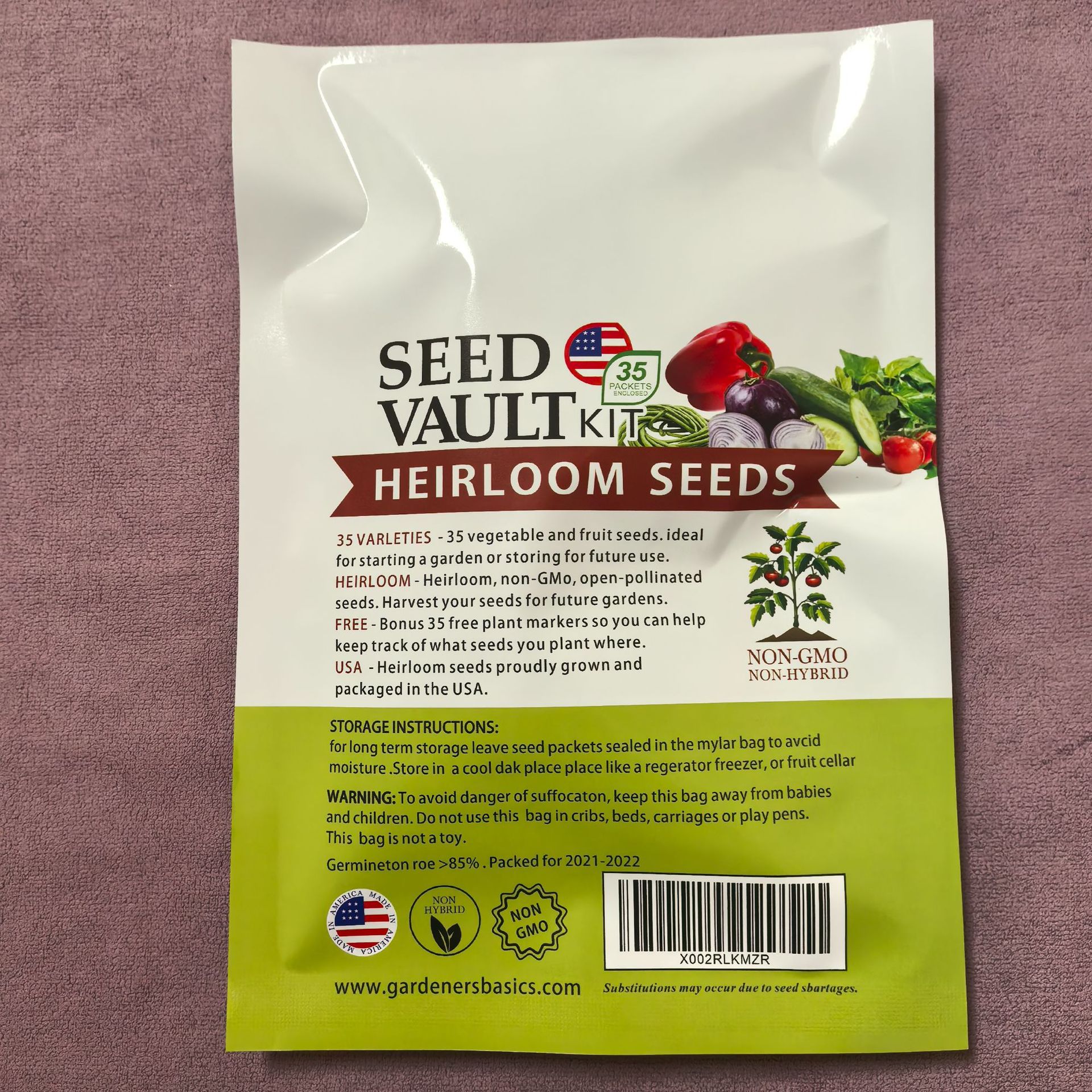 🥒🍅 Sada zeleninových semen – 35 různých druhů