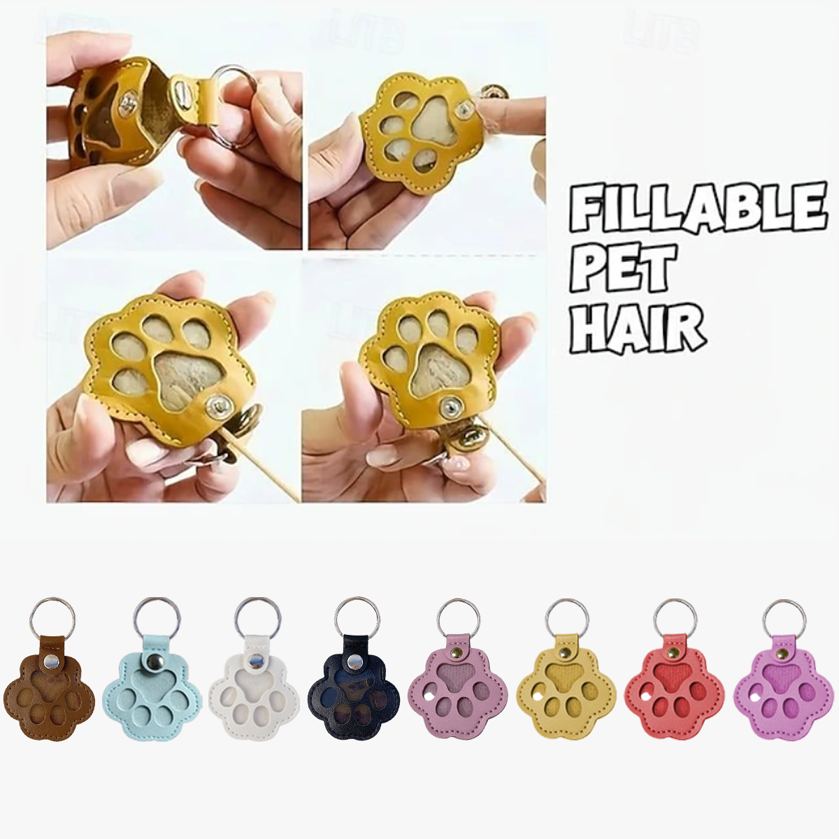 🎁💐 Uchovejte si kousek svého mazlíčka vždy nablízku – kožená klíčenka ve tvaru tlapky kočky nebo psa 🐾