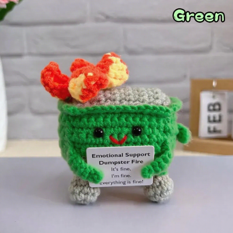 💥 Háčkovaný chaotický kontejner – zábavná emoční podpora a dekorace