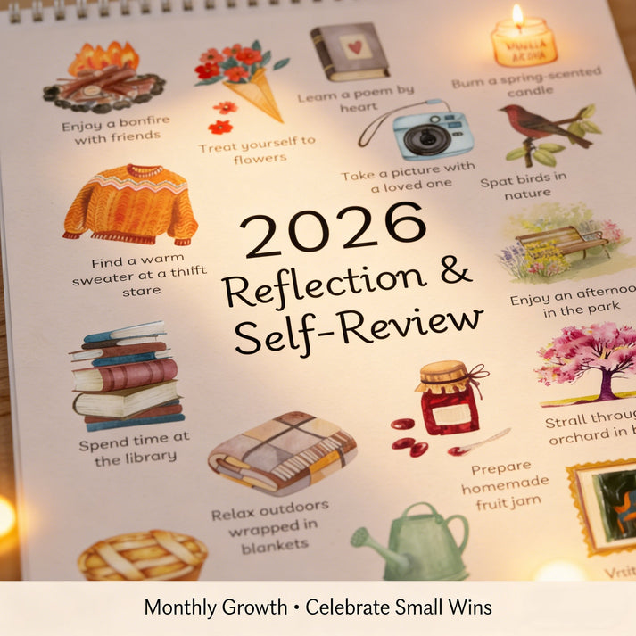 📅 Spirálový kalendář Bucket List 2026: Zastavte se a užijte si každé roční období