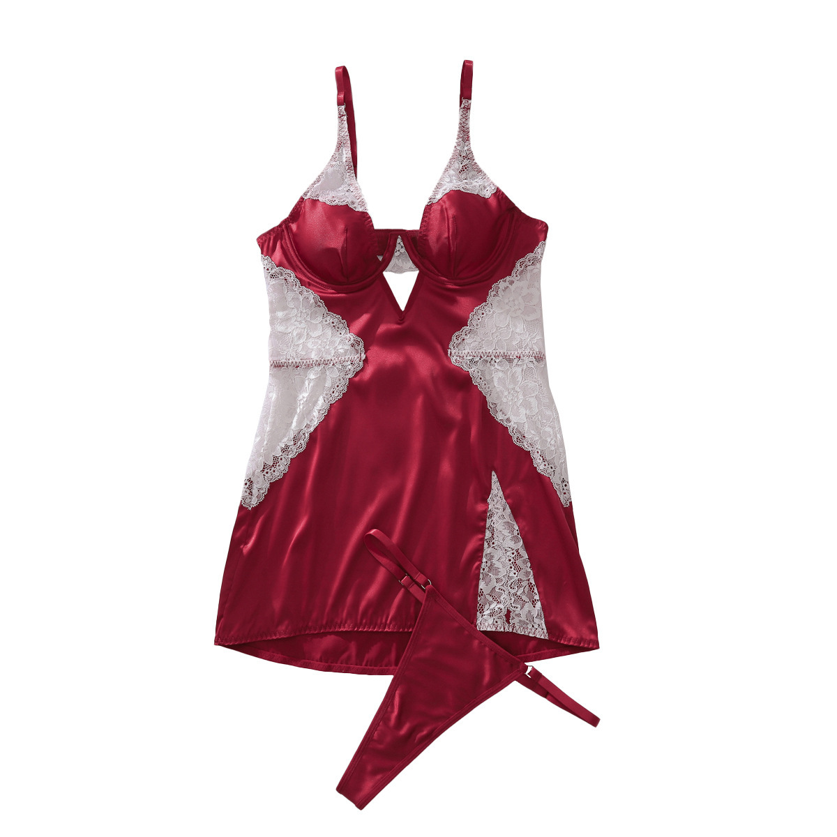 💃 Секси комплект за жени: Рокля с тироки и танга | Дантелен дизайн, подчертаващ женствеността