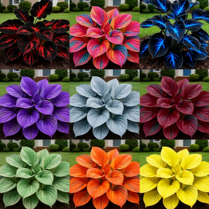 🔥🌌 Zářící kouzlo noční zahrady: Vzácná semena tmavě modrých „plamenných“ host 🌿✨