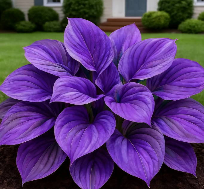 🔥🌌 Zářící kouzlo noční zahrady: Vzácná semena tmavě modrých „plamenných“ host 🌿✨
