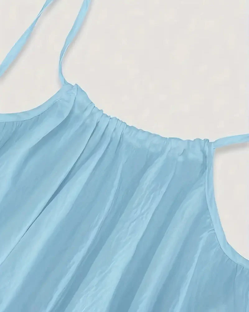 Dámské jednobarevné cami šaty s odhalenými zády👕✨  