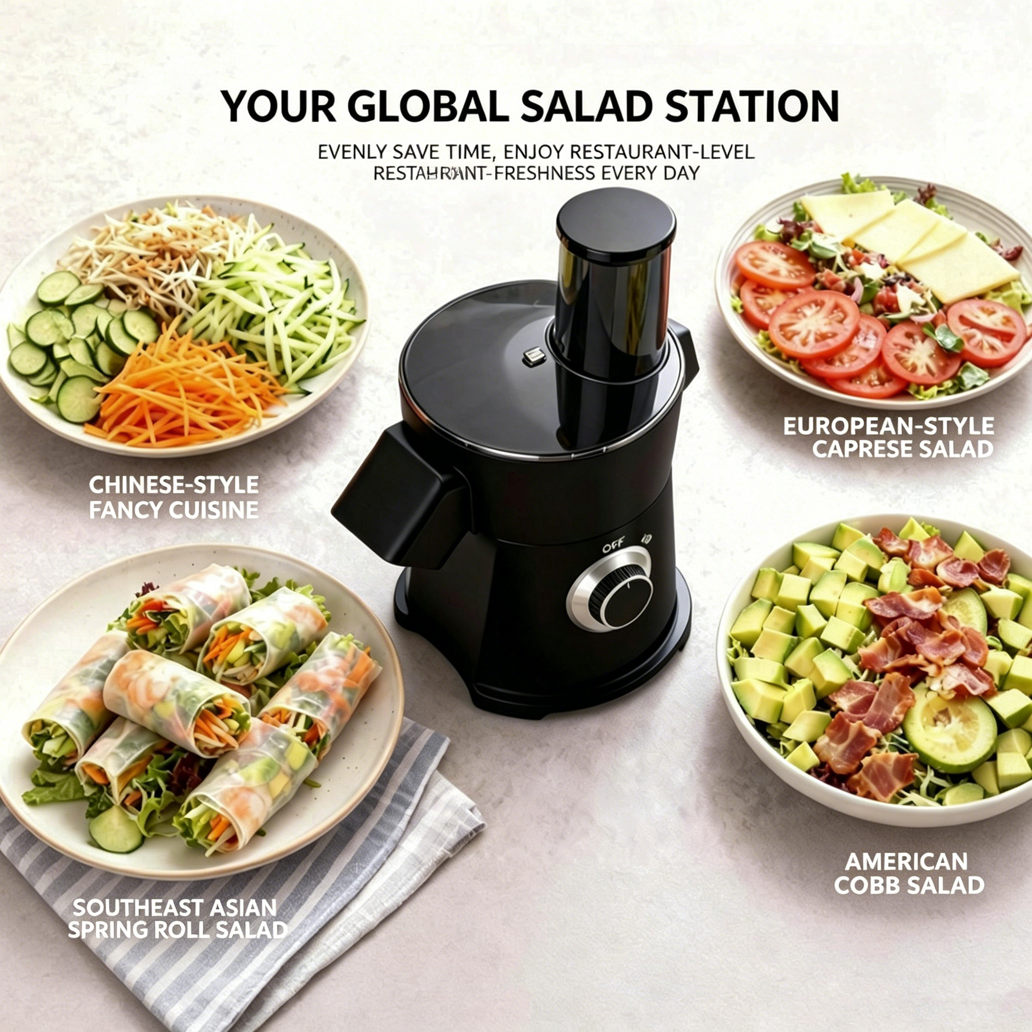 Multifunctional Electric Cheese and Vegetable Slicer and Shredder