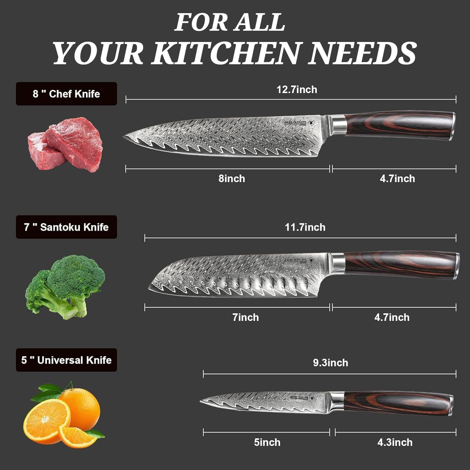 Knife 3-piece set