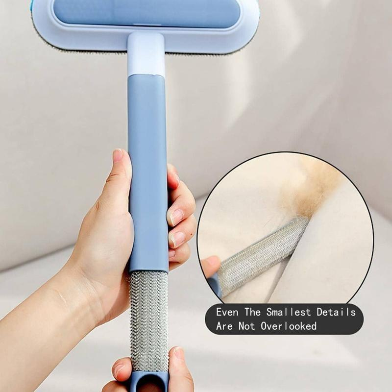 【4 in 1】Multi-functional Pet Hair Remover, Reusable & Washable Dog & Cat Hair Removal Tool with Extra Long Handle, Lint Cleaner Squeegee for Furniture, Carpet, Clothes, Bedding, Car, Window
