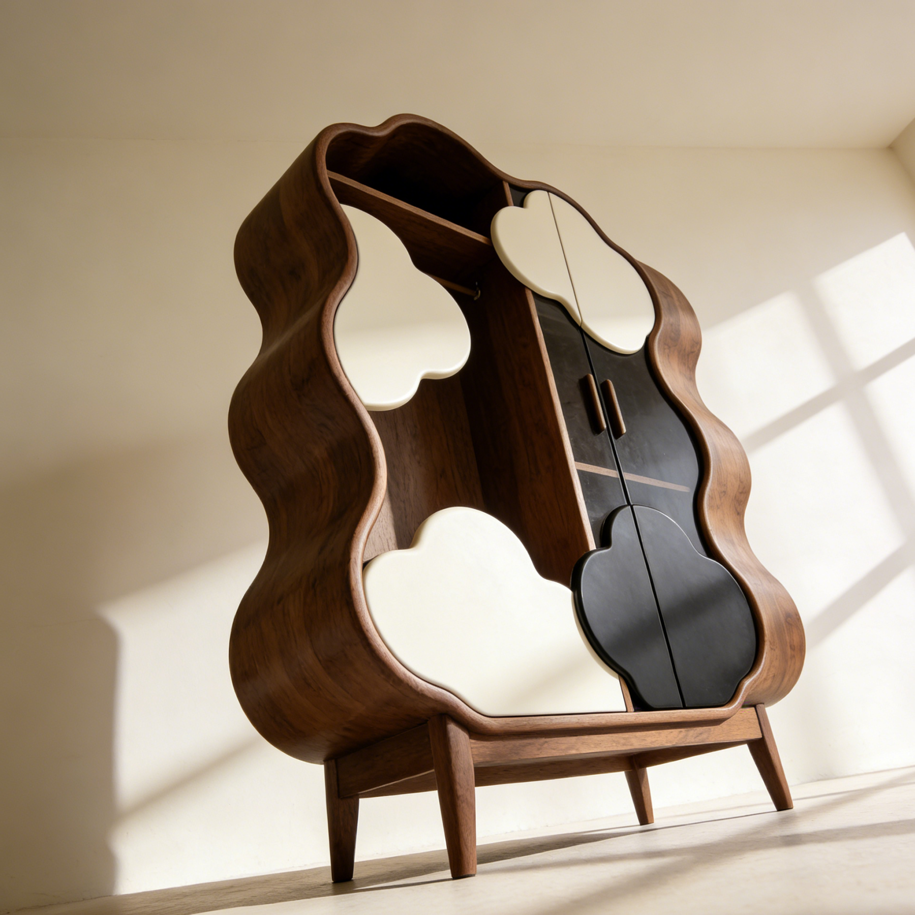 Garde-robe en bois nature