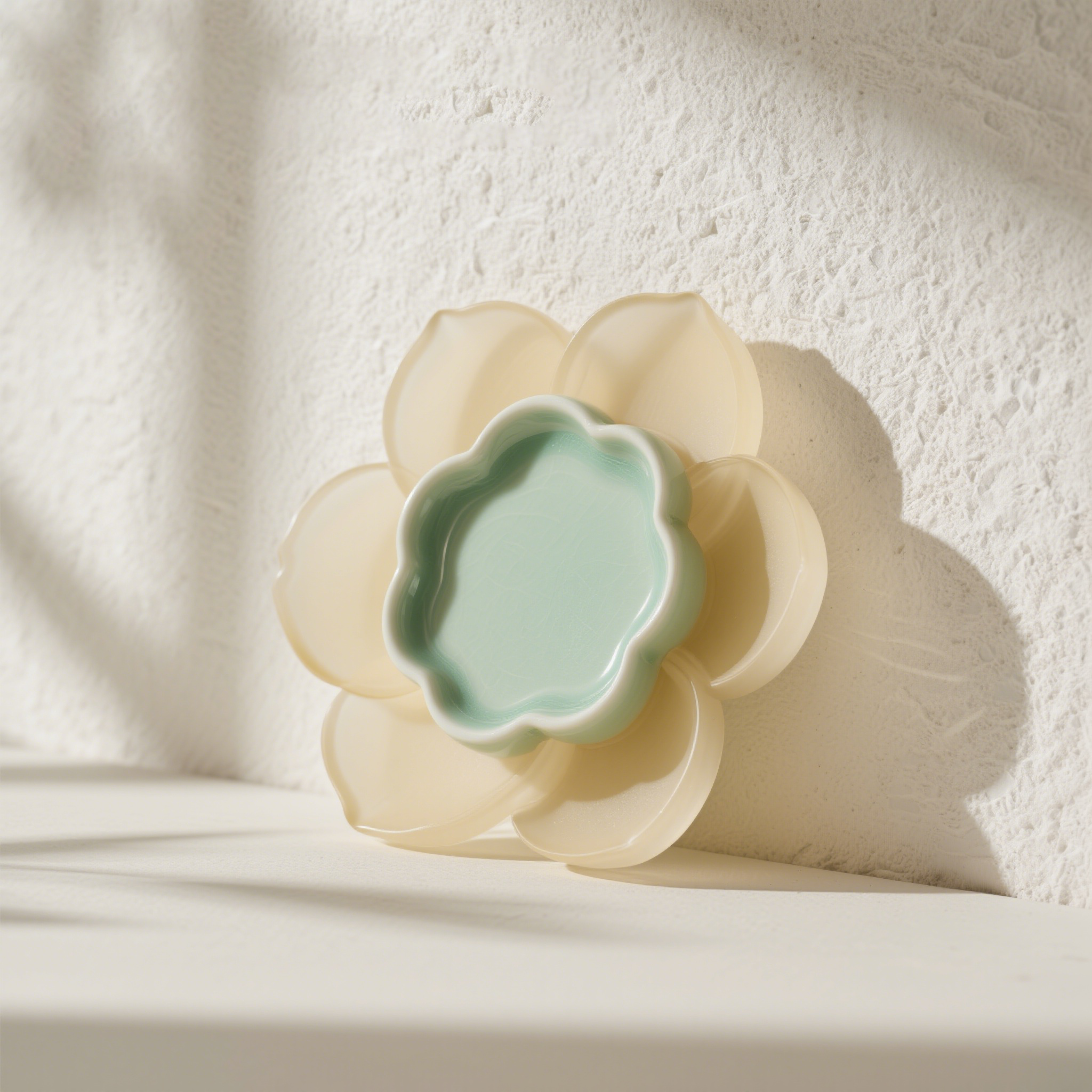 Rince-pinceaux en forme de fleur en céramique