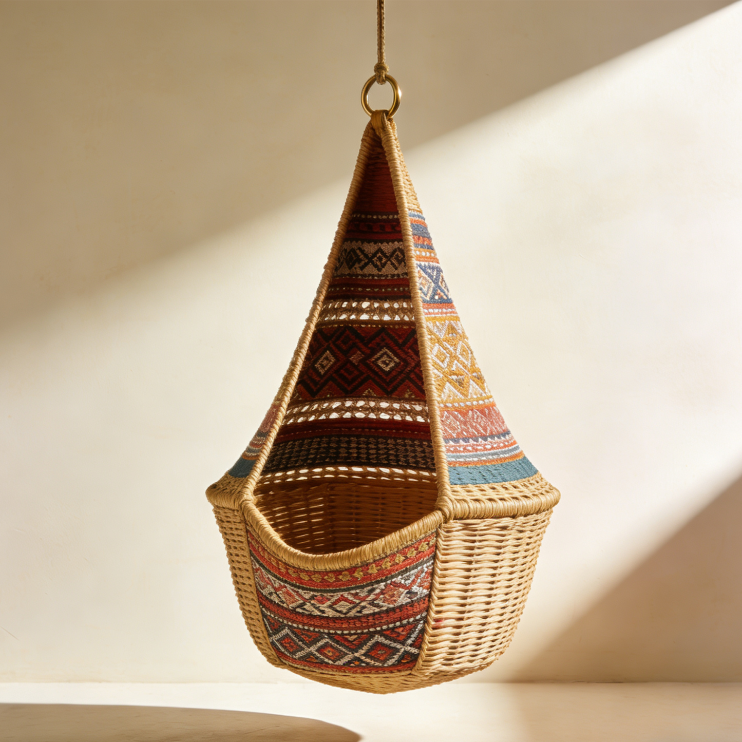 Rattanowy kosz wiszący