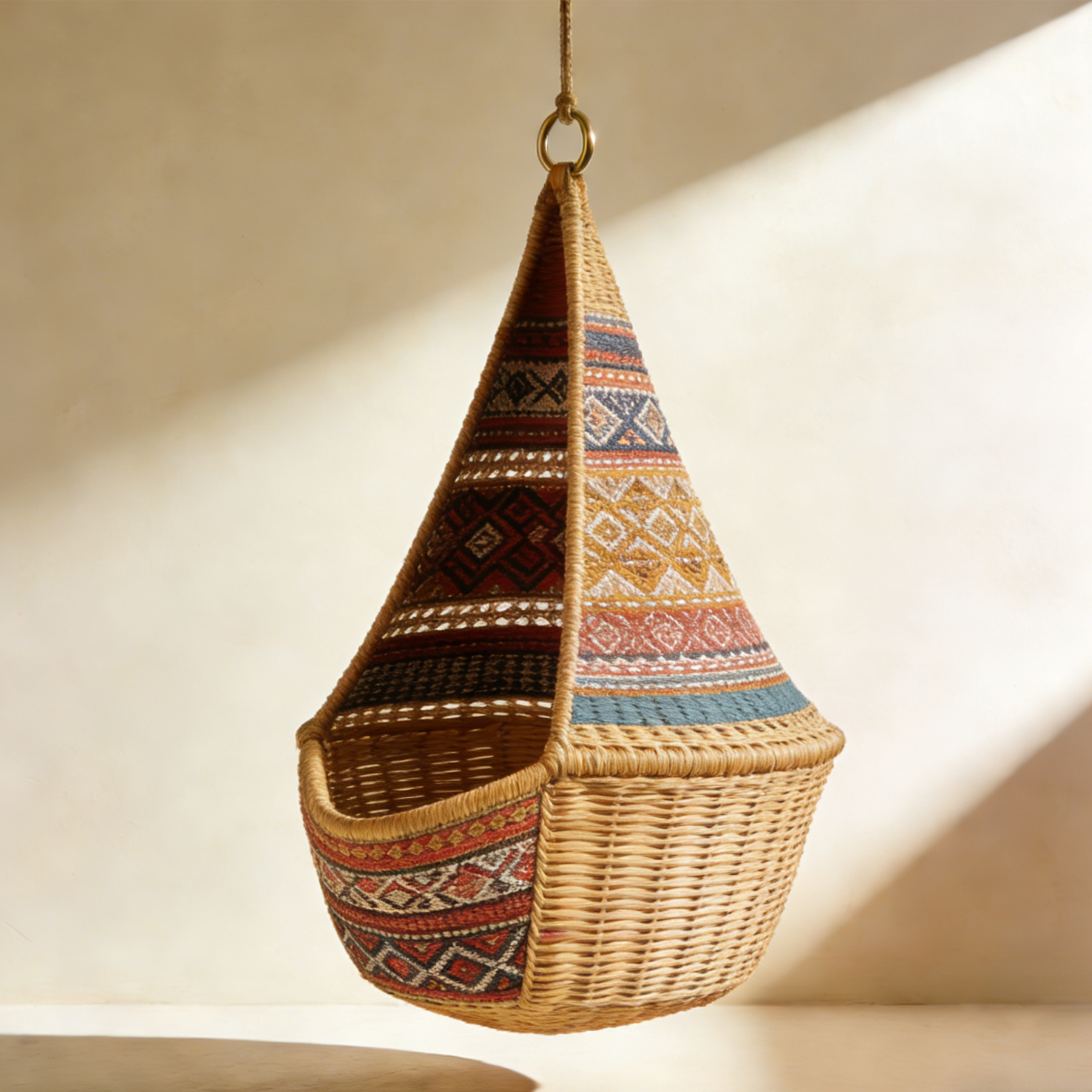 Rattanowy kosz wiszący