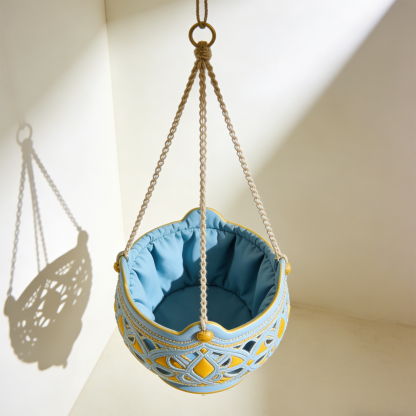 Coș suspendat decorativ pentru balcon