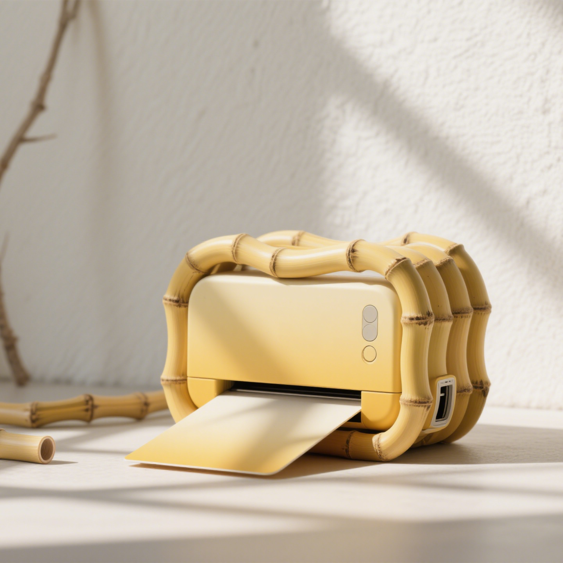 Przenośna drukarka bambusowa