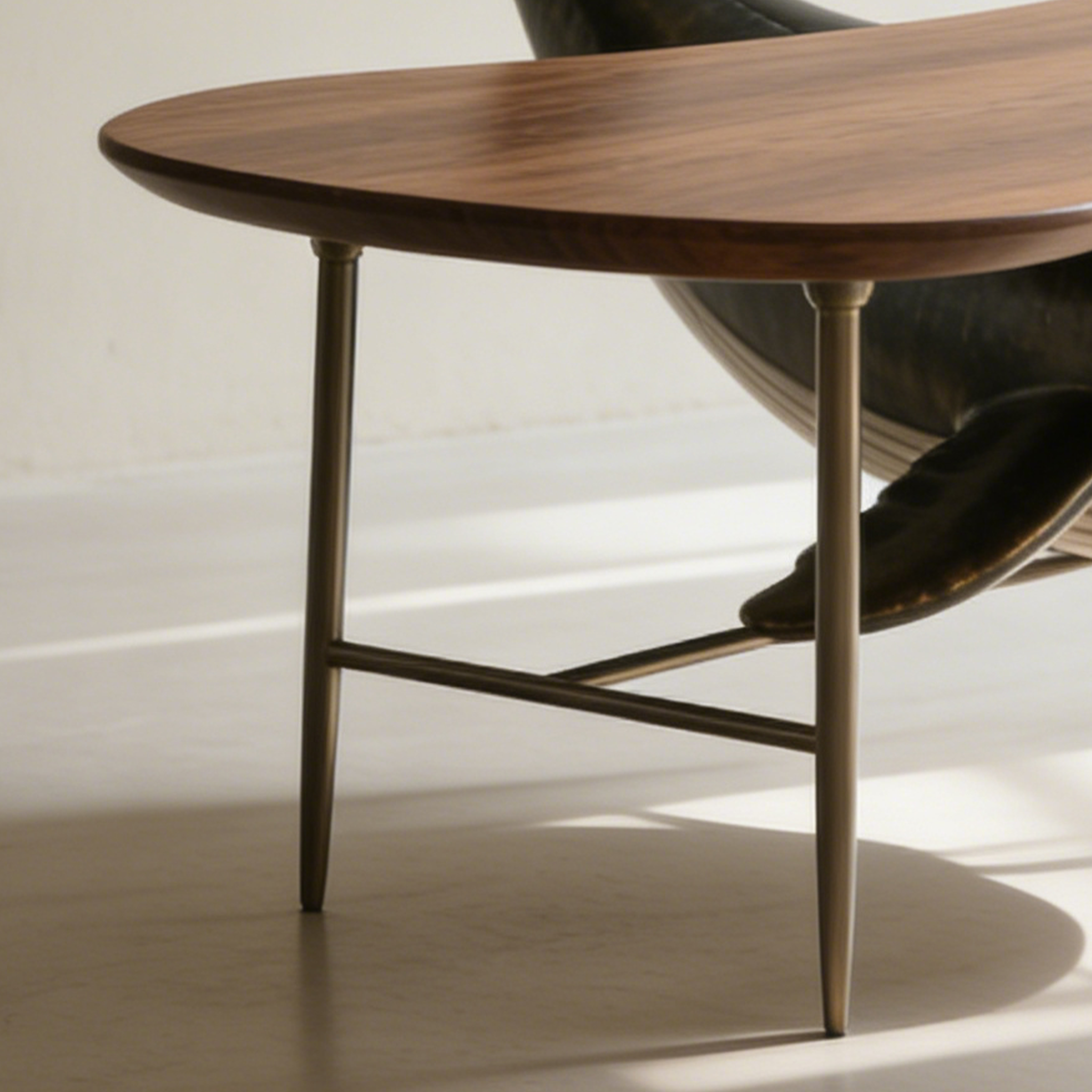 Tömörfa bálna alakú kávézóasztal