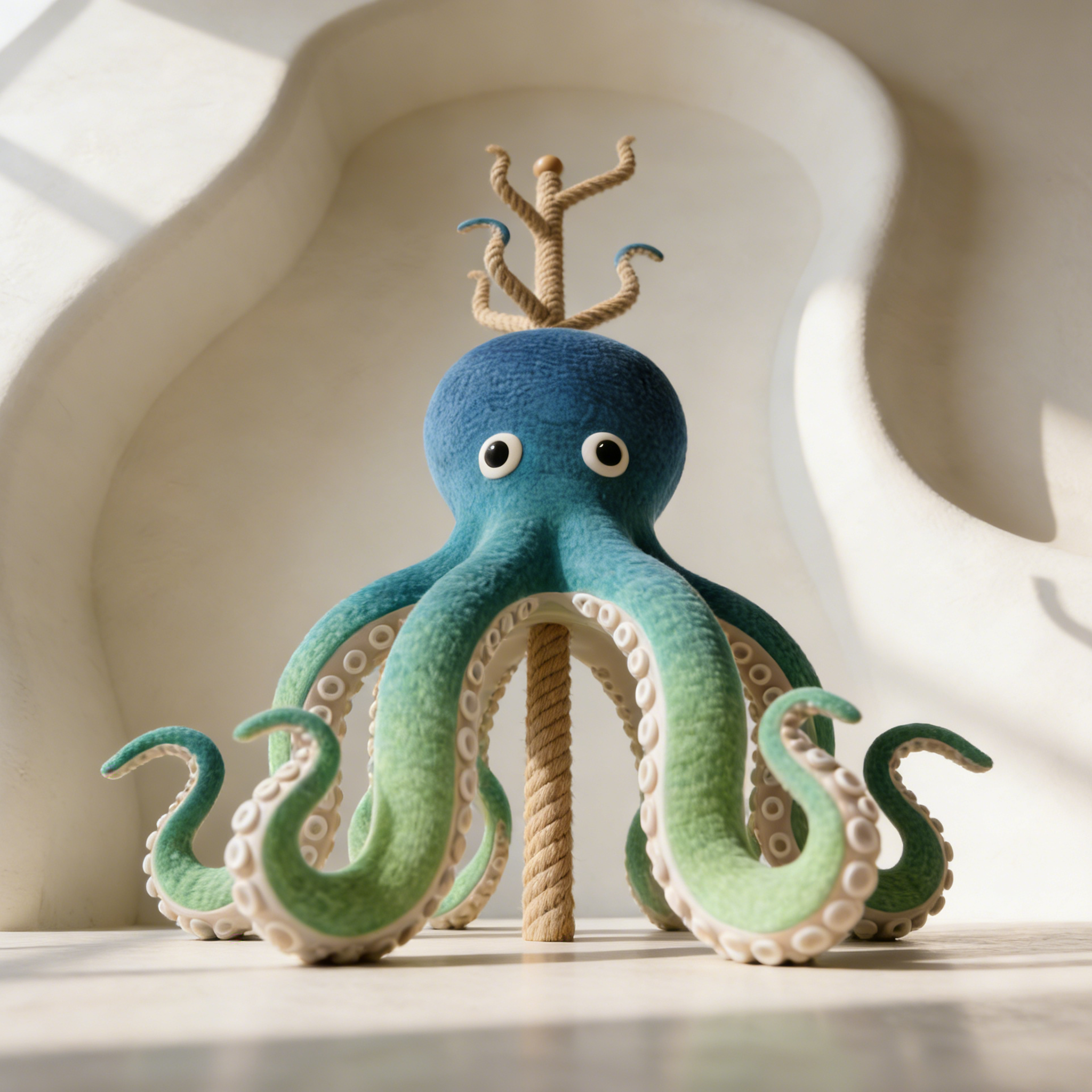 Kreatív polip dizájnú műgyanta fali akasztó