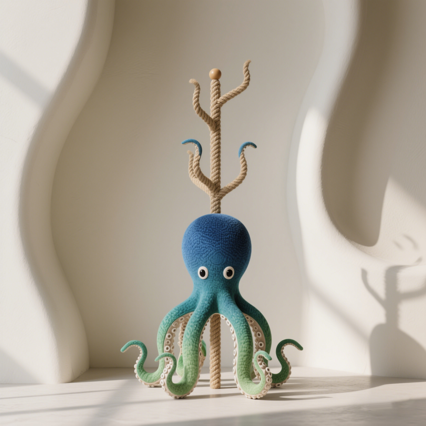 Kreatív polip dizájnú műgyanta fali akasztó