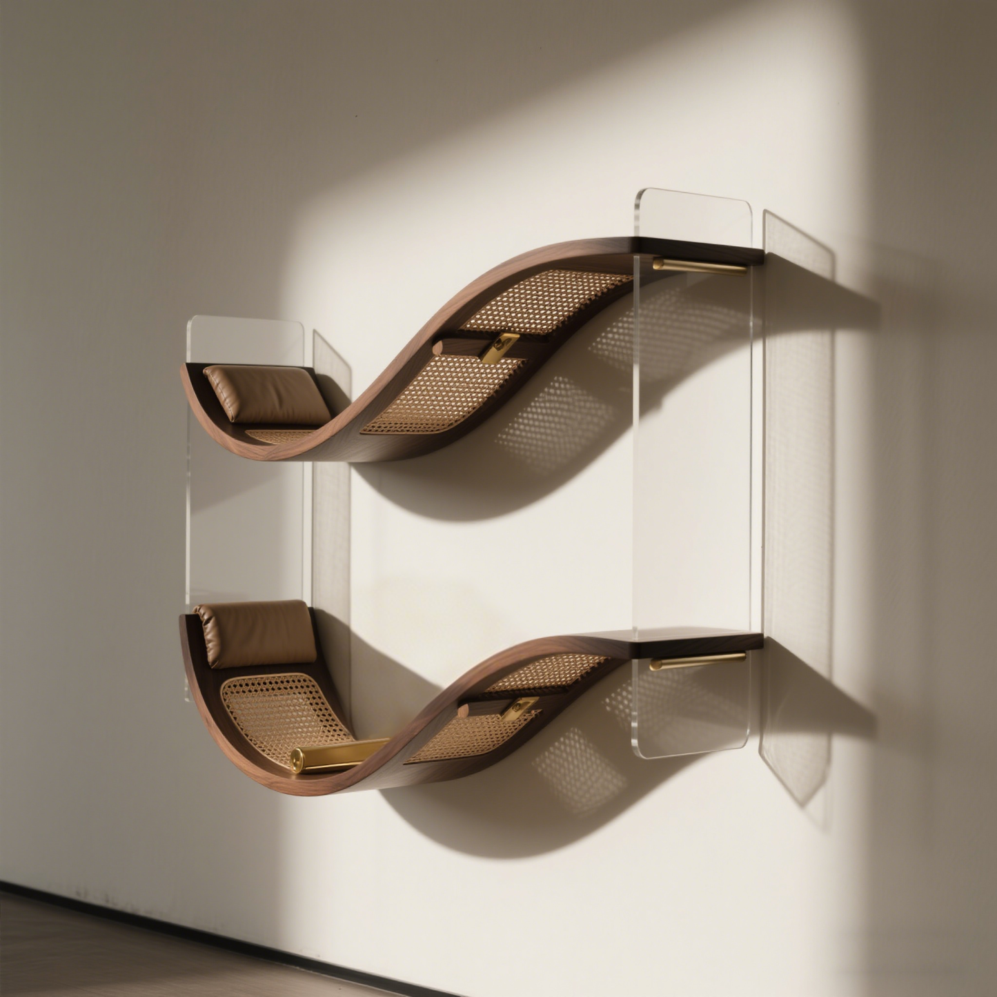 Fa hullám alakú falipolc