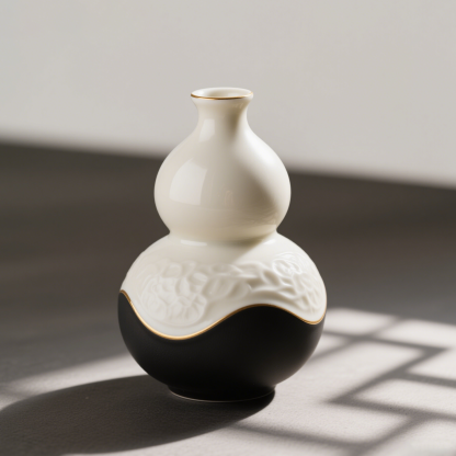 Hagyományos kínai porcelán borosüveg, tök alakban (2 db) 