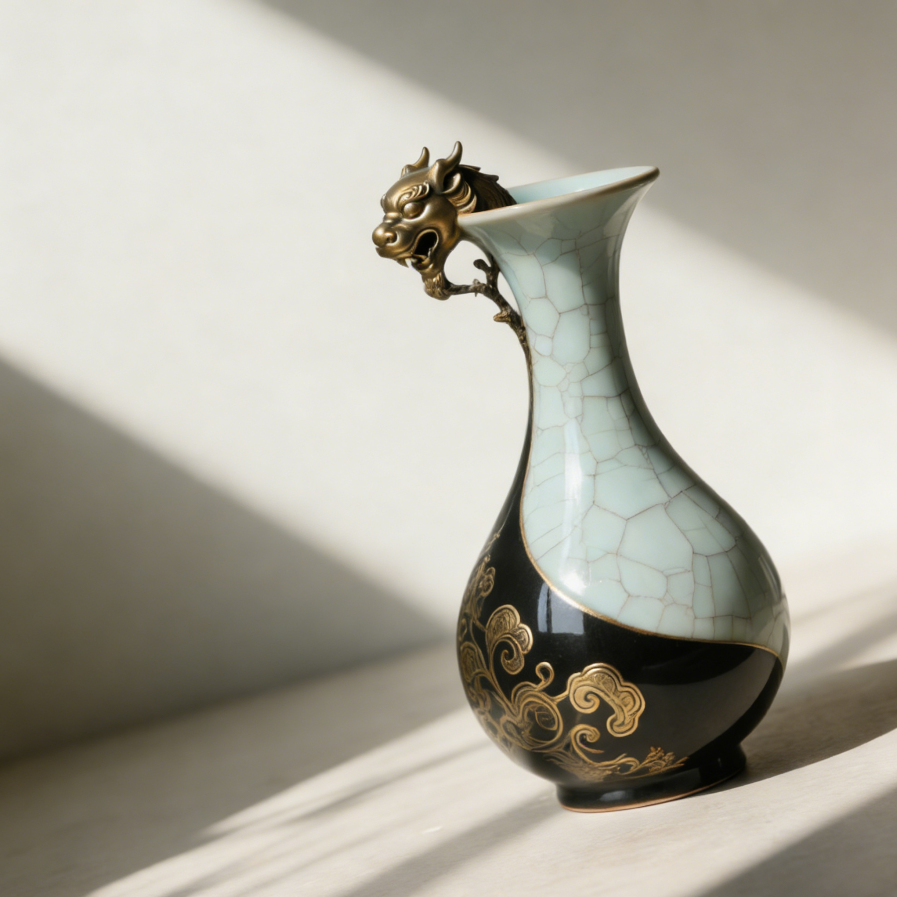 Sárkánymintás porcelán borosüveg (2 darab)