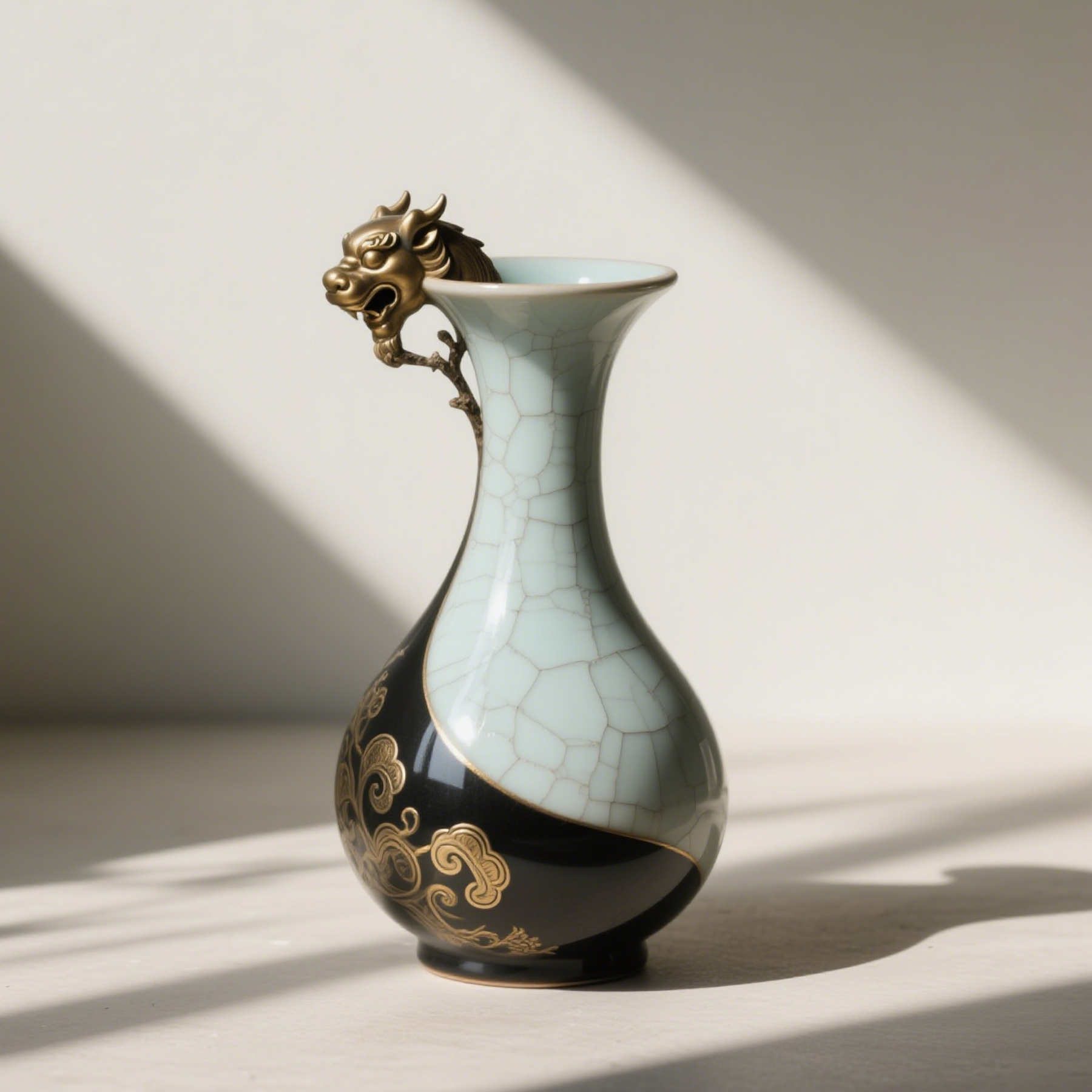 Sárkánymintás porcelán borosüveg (2 darab)