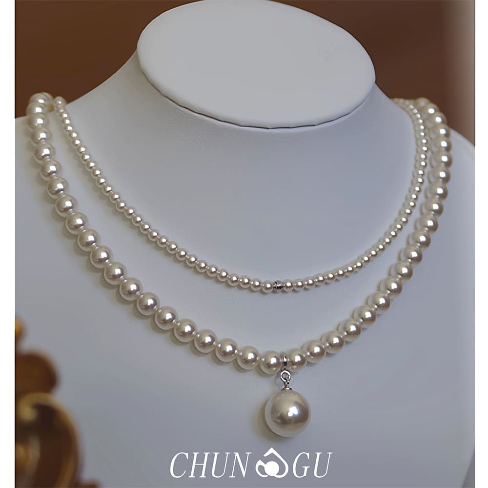  3-in-1 Convertible Pearl Layered Necklace Set 