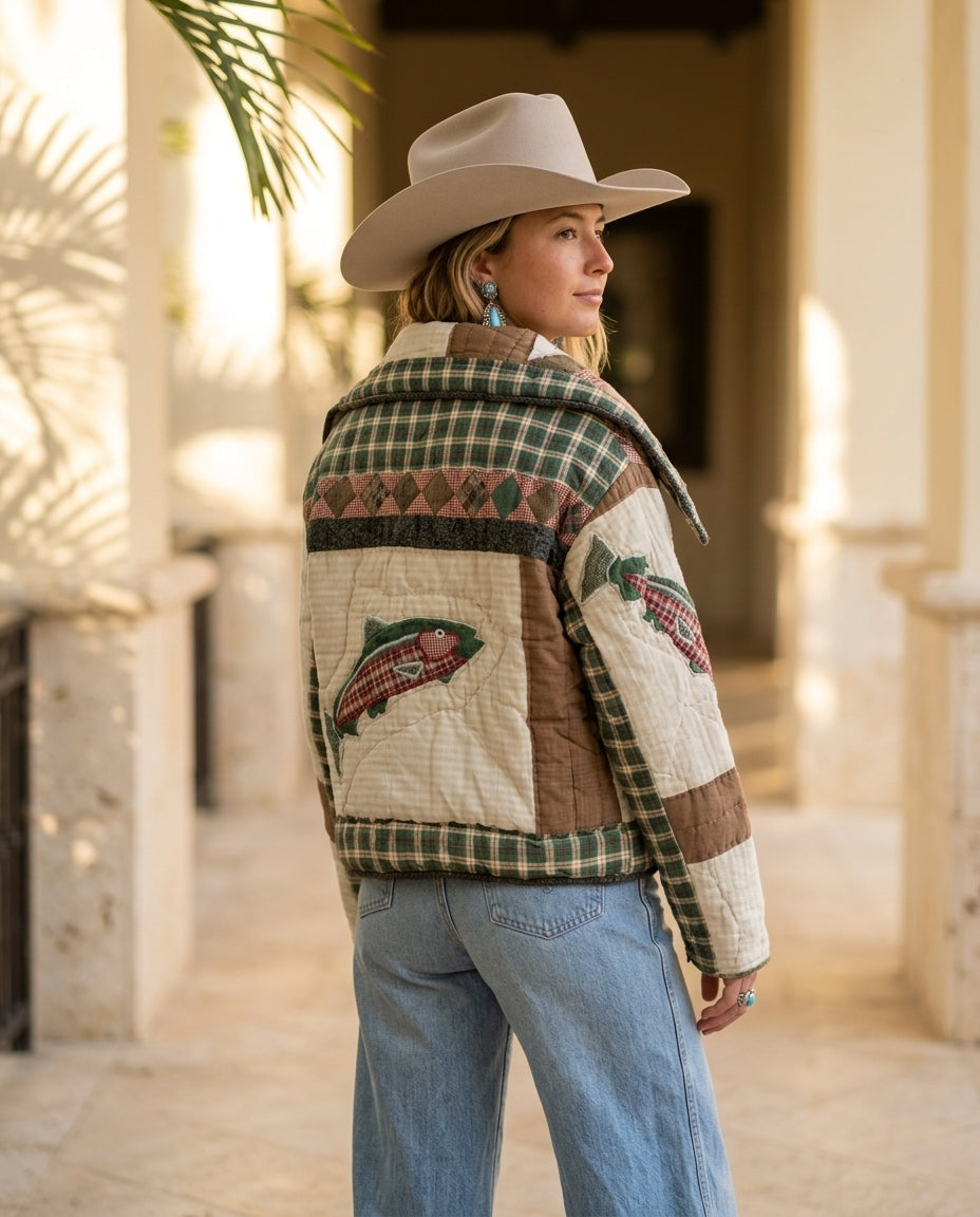 Multi-Color Lustre Summer Jacket Multi-Color Jacket with Asymmetric silhouette and Textured texture, lifestyle scene image for Business Casual, Evening in Amalfi, Euro Chic Premium by ads.floravincie