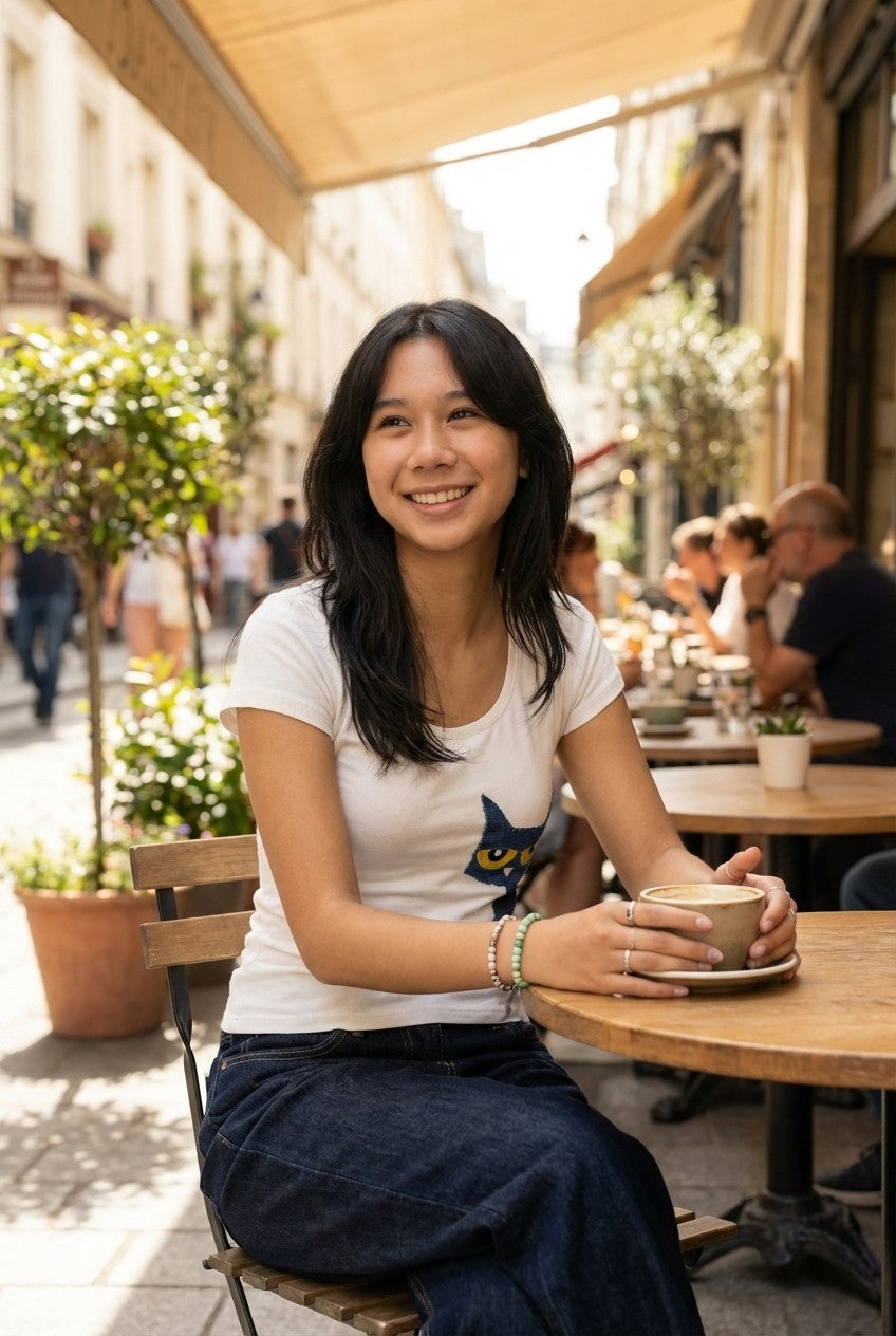 Pete the Cat Embroidered Slim Fit Tee