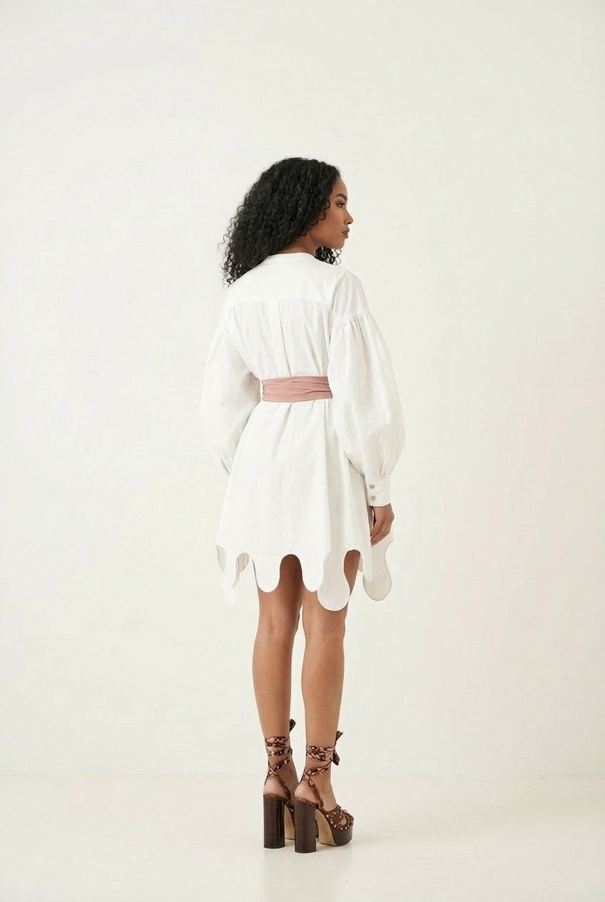 Ivory Bloom Belted Set