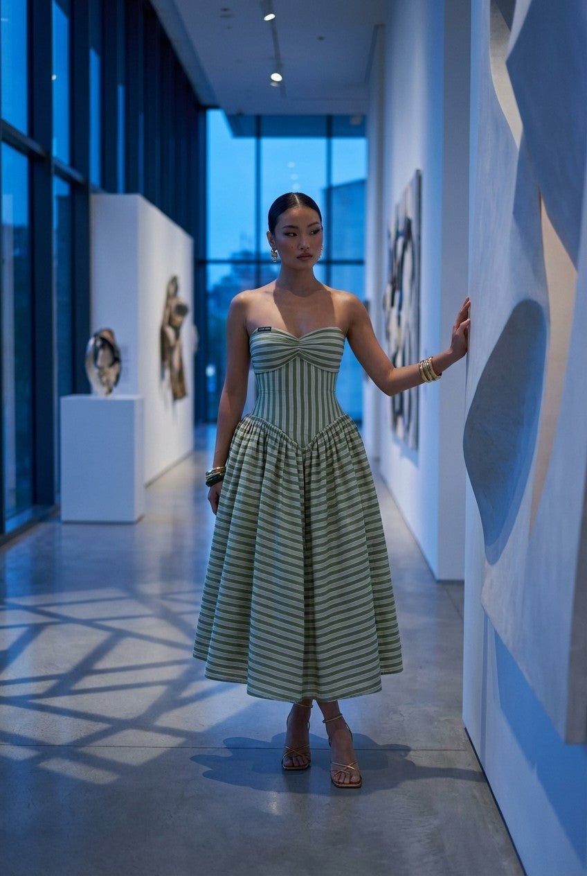 Verdelle Breeze Strapless Midi Dress