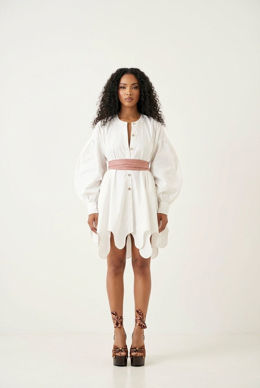 Ivory Bloom Belted Set