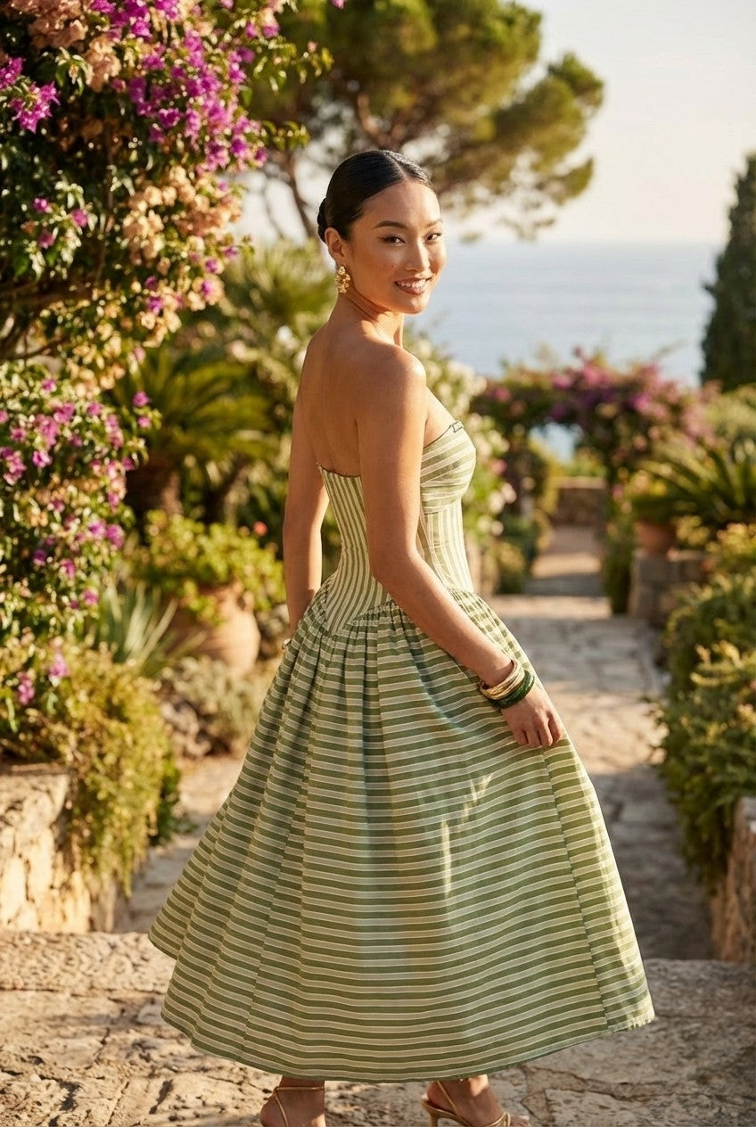 Verdelle Breeze Strapless Midi Dress