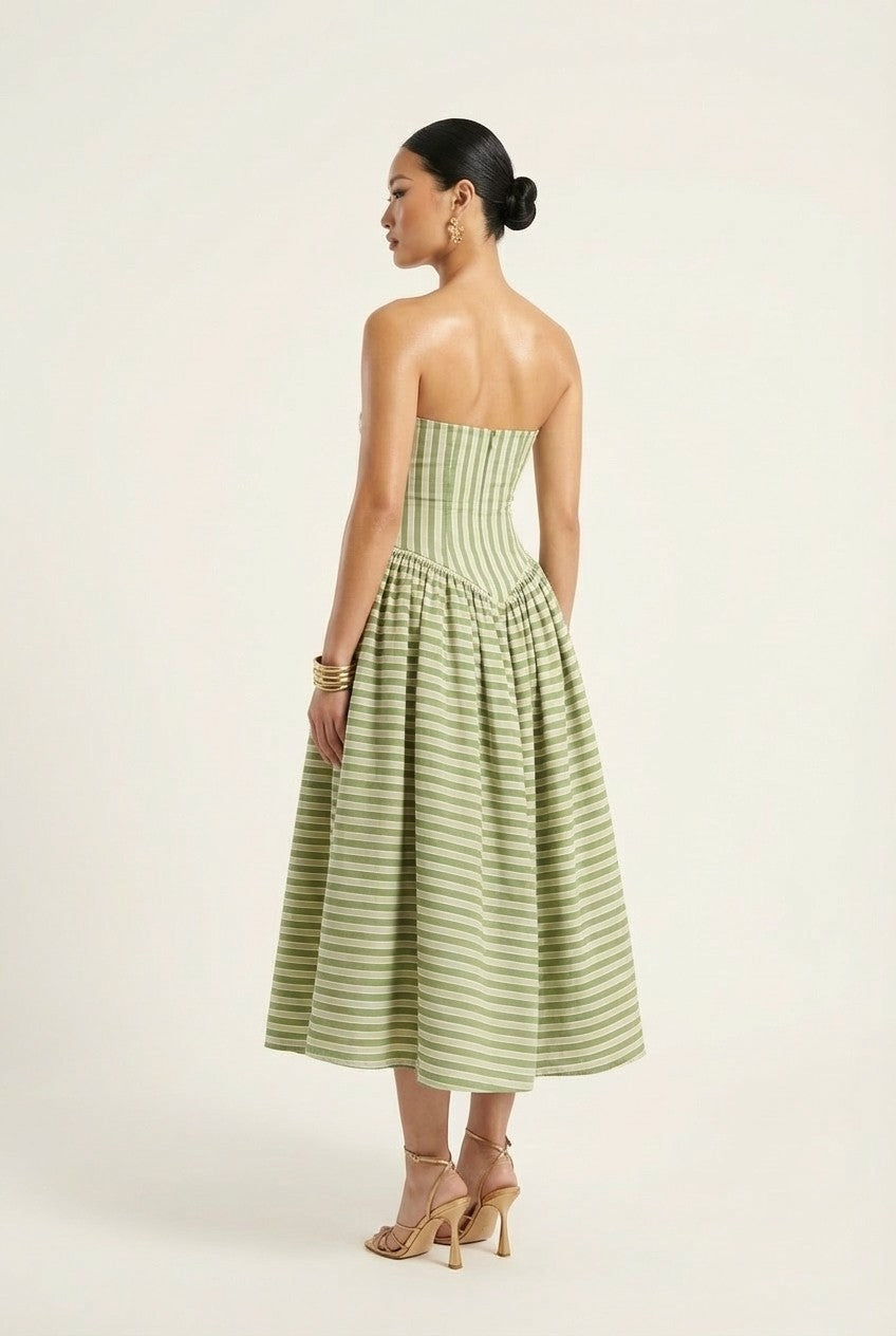Verdelle Breeze Strapless Midi Dress