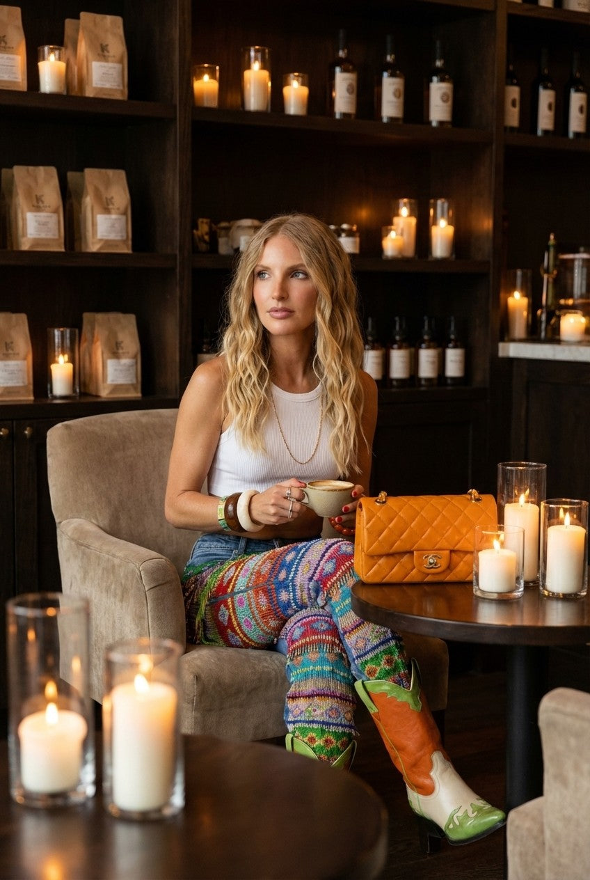 Multicolor Beaded Denim Jeans