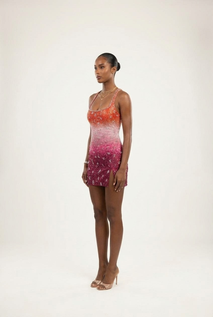 Luminara Ombre Sequin Mini Dress