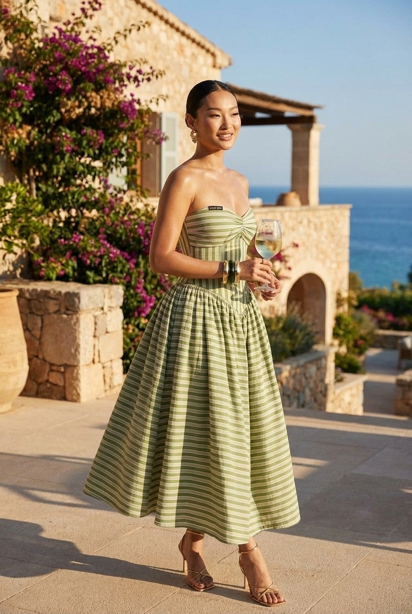 Verdelle Breeze Strapless Midi Dress