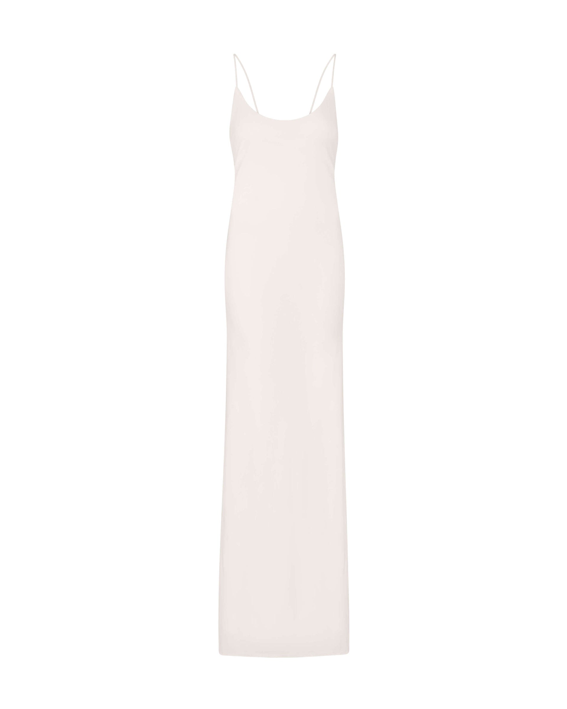 Ivory silk slip dress
