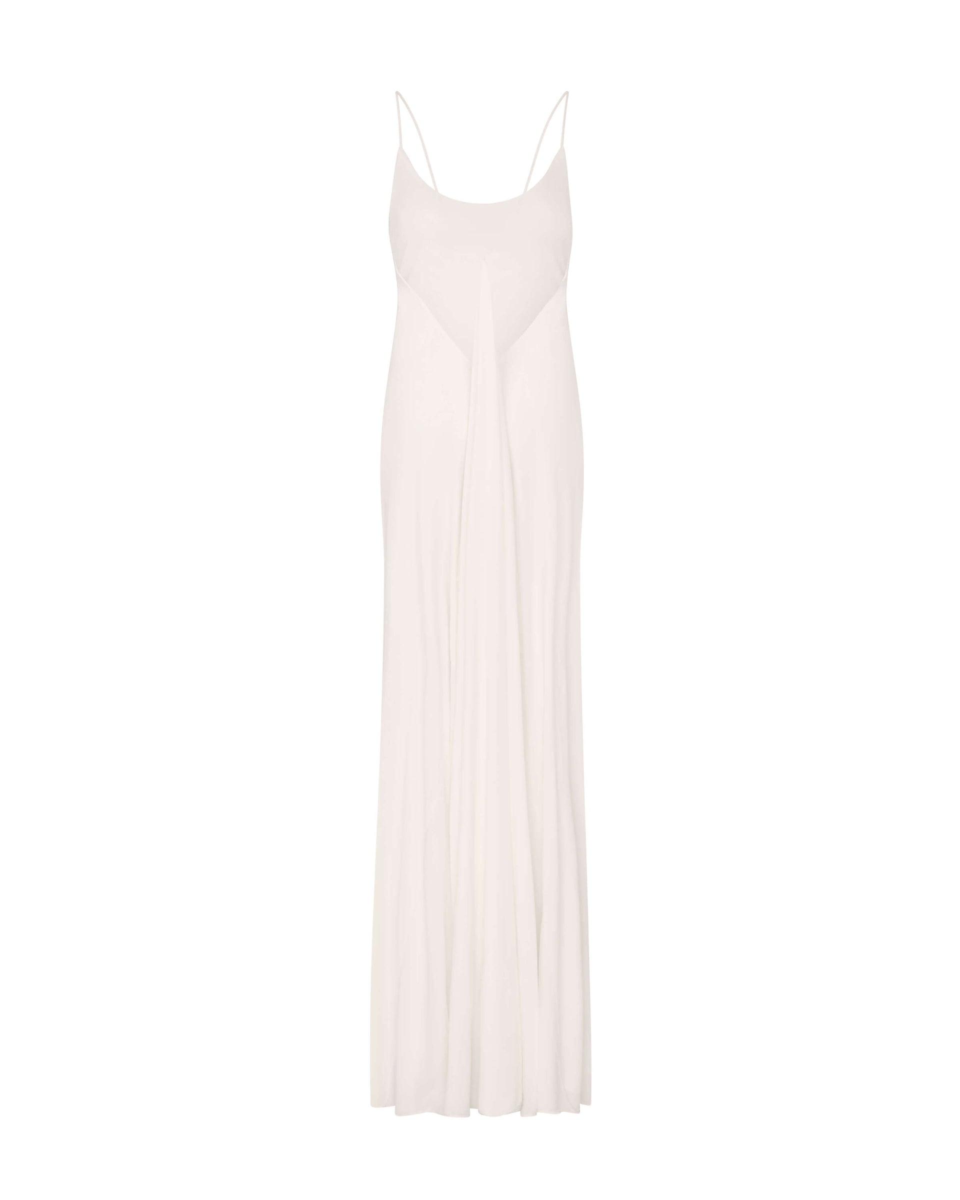 Ivory silk slip dress