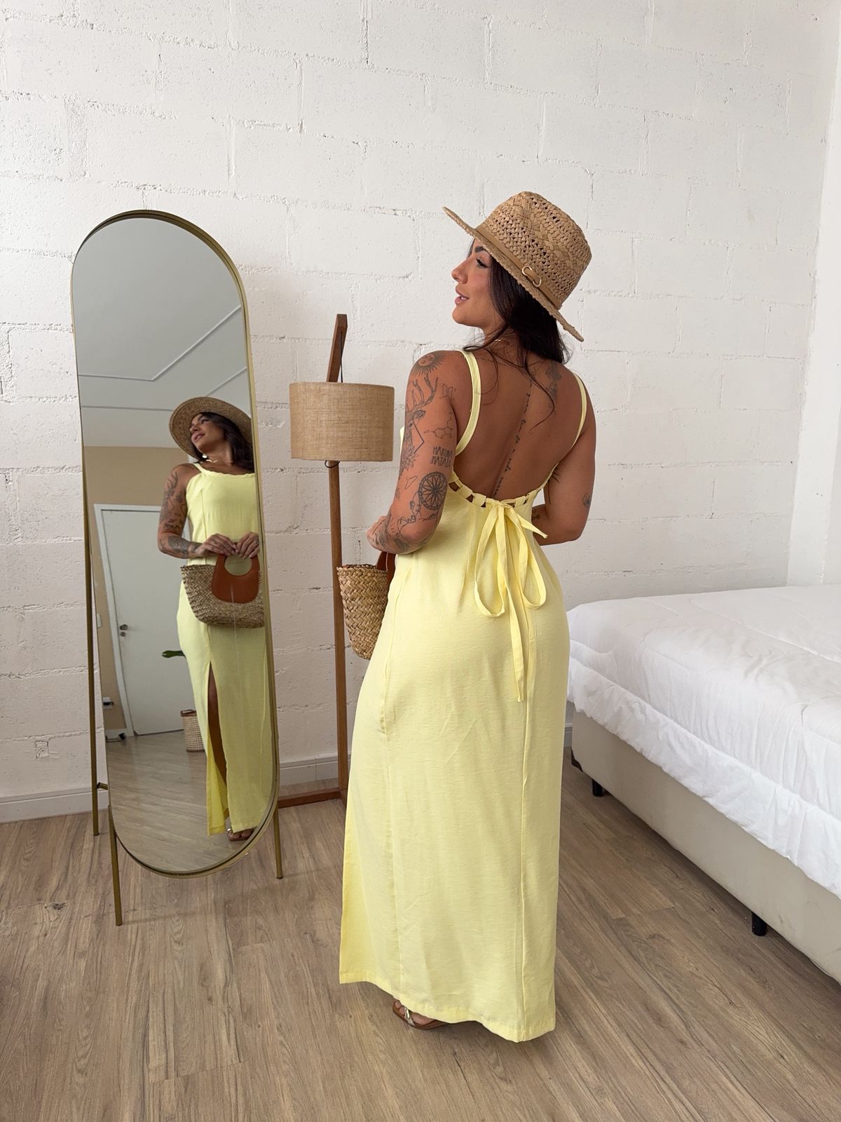 Solid color sleeveless spaghetti strap maxi dress-Mesadic