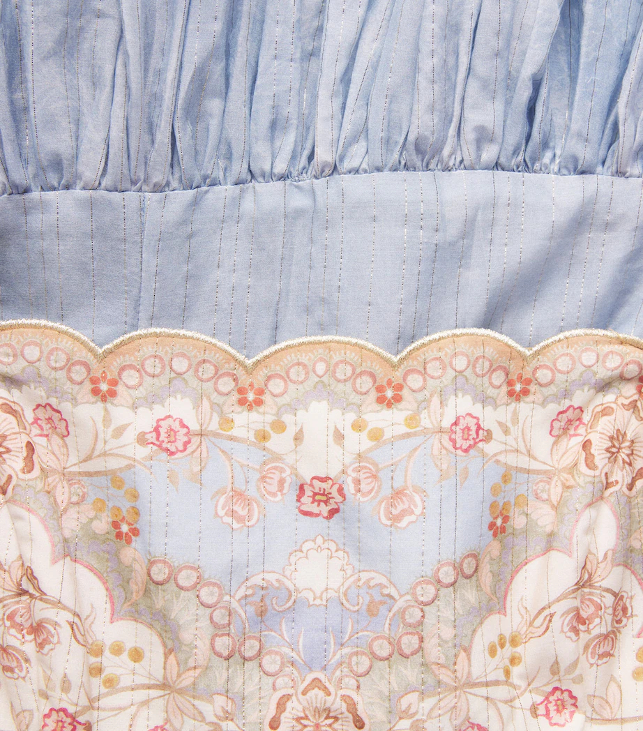 Cotton Silk Tiered Maxi Dress