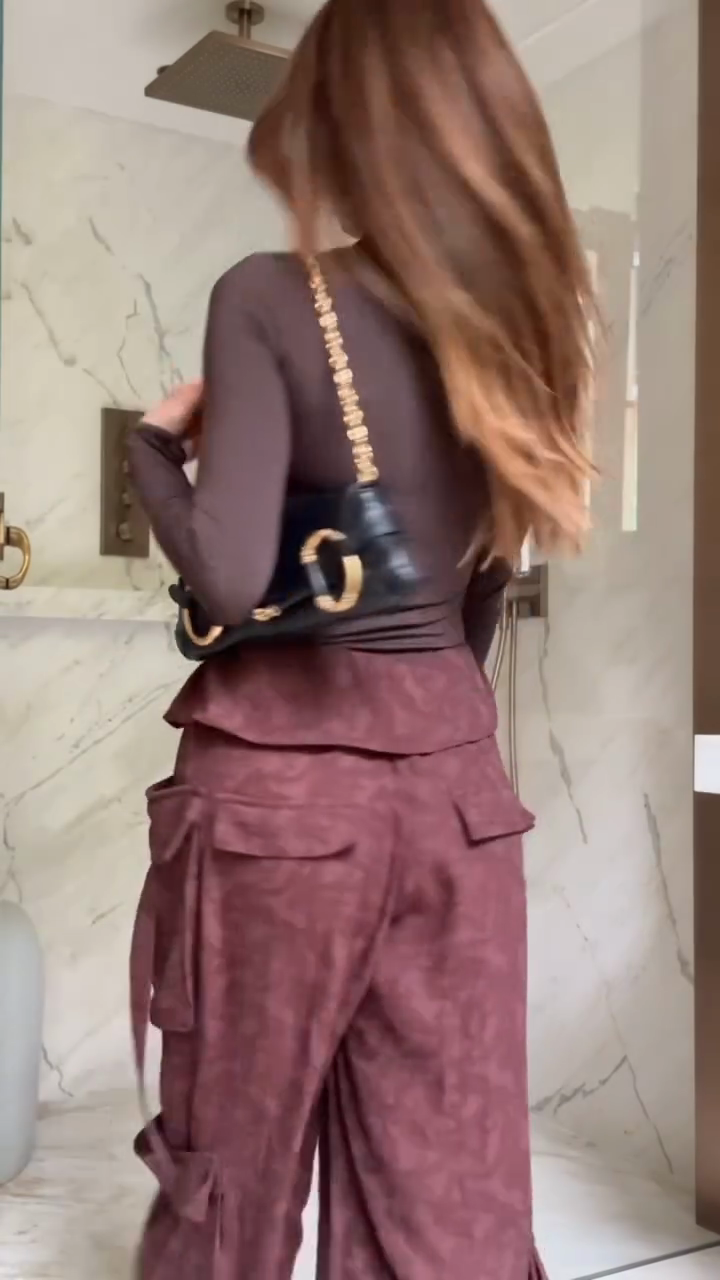 Burgundy washed cargo pants-Mesadic