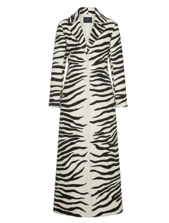 Zebra-print velvet set
