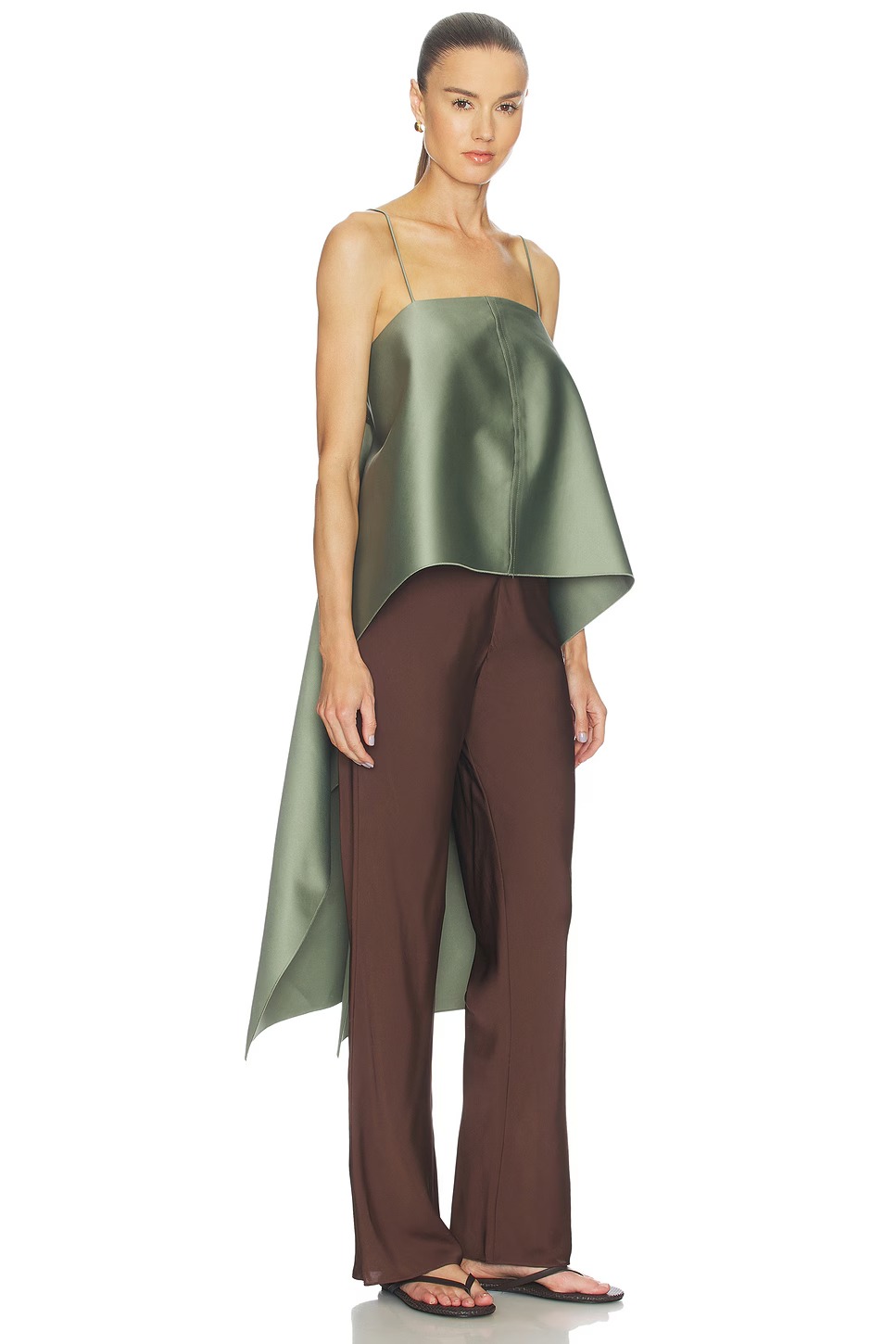 Asymmetrical Open-Back Tie Cami Top